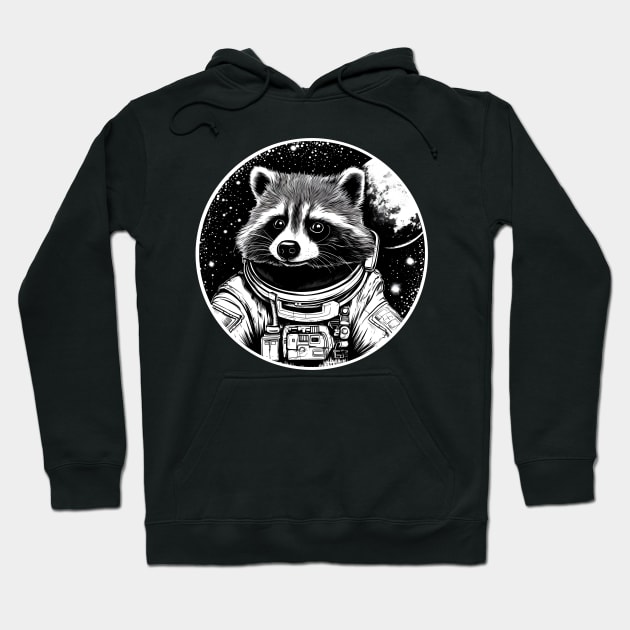 Raccoon astronaut Hoodie by beangeerie